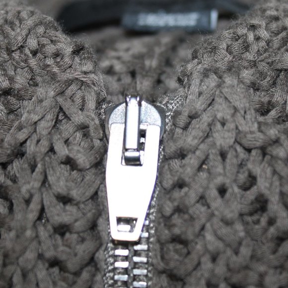 New Alexander Wang Long Zip Front  Cable Knit Chunky Sweater Vest Jacket - Picture 3 of 11